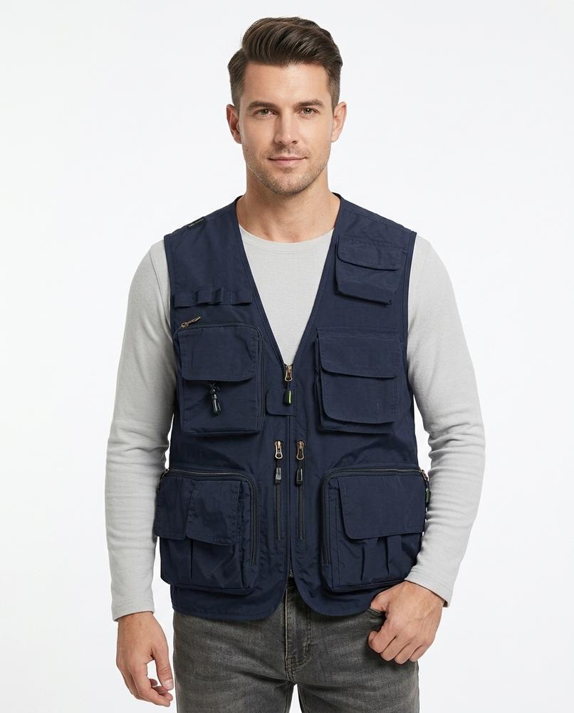 NorthTrek24 - Nidar | Multi-Pocket Zip-Up Vest Men