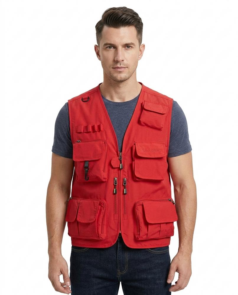 NorthTrek24 - Nidar | Multi-Pocket Zip-Up Vest Men